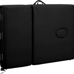 vidaXL Camilla de masaje plegable 4 zonas estructura de aluminio negra Negro Discount