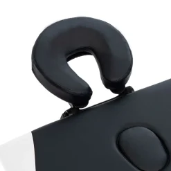 vidaXL Camilla de masaje plegable 2 zonas aluminio Negro y blanco Clearance