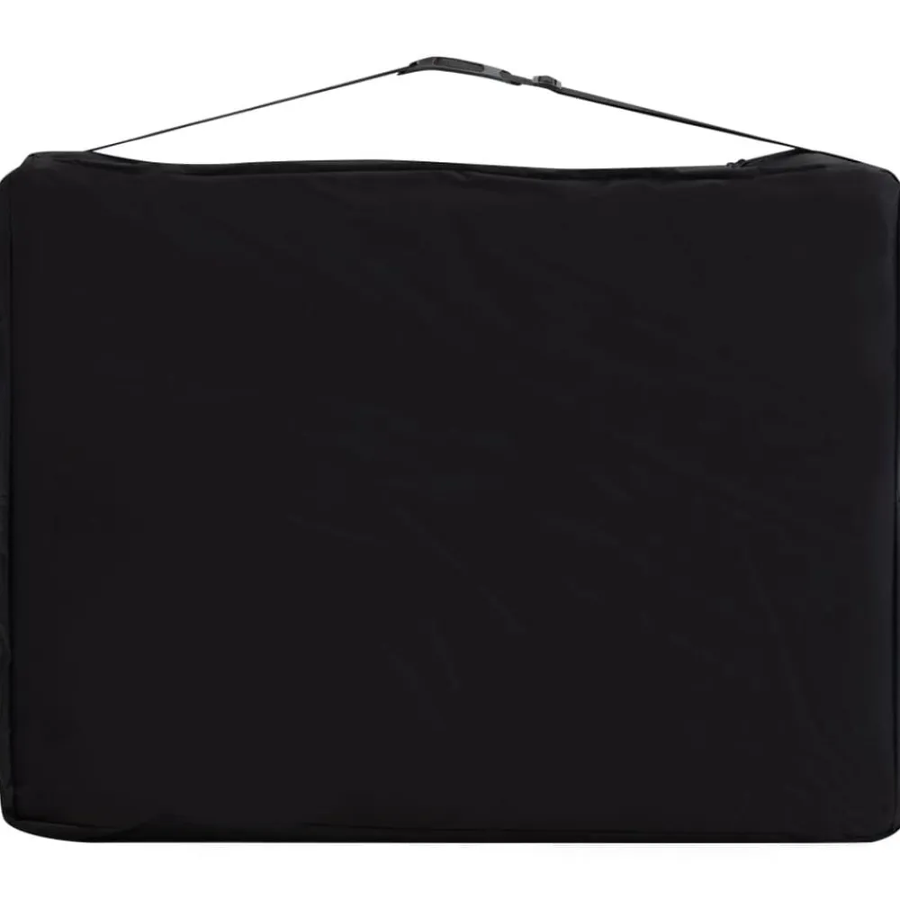 vidaXL Camilla de masaje plegable 2 zonas aluminio Negro y blanco Clearance