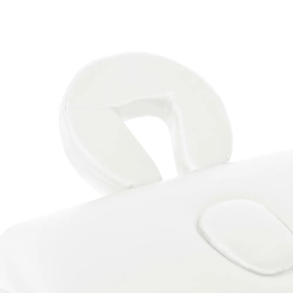 vidaXL Camilla de masaje plegable 2 zonas 10 cm grosor blanca Blanco Discount
