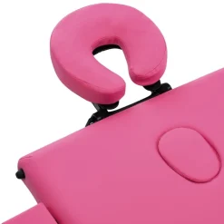 vidaXL Camilla de masaje plegable 3 zonas aluminio Rosa Discount