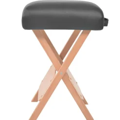 vidaXL Camilla de masaje y taburete plegable 3 zonas 10 cm Negro Hot