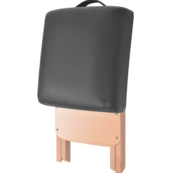 vidaXL Camilla de masaje y taburete plegable 3 zonas 10 cm Negro Hot
