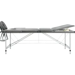 vidaXL Camilla masaje 3 zonas estructura aluminio 186x68 cm Antracita