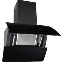 vidaXL Campana extractora de pared acero inox negra 756 m³/h 60 cm Negro
