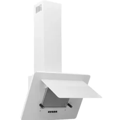 vidaXL Campana extractora acero inoxidable vidrio templado 60cm Blanco