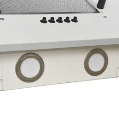 vidaXL Campana extractora acero inoxidable vidrio templado 60cm Blanco
