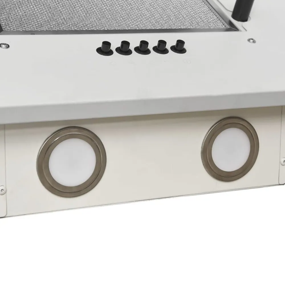 vidaXL Campana extractora acero inoxidable vidrio templado 60cm Blanco