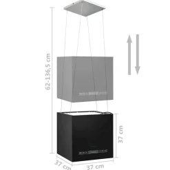 vidaXL Cocina Y Comedor-Campana extractora colgante táctil LCD acero recubierto 37 cm