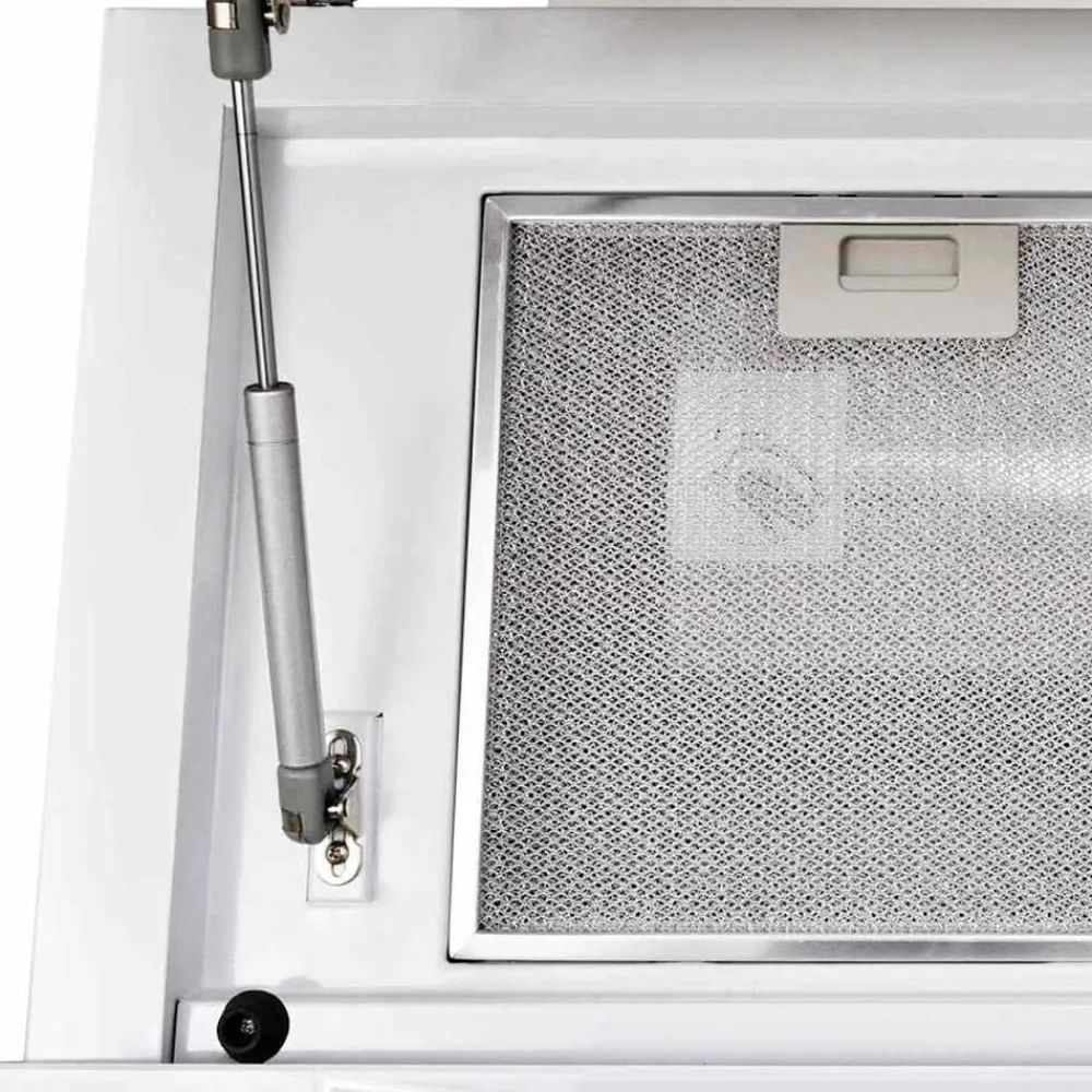 vidaXL Campana extractora cristal templado 600 mm Blanco Discount