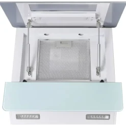 vidaXL Campana extractora cristal templado 600 mm Blanco Discount