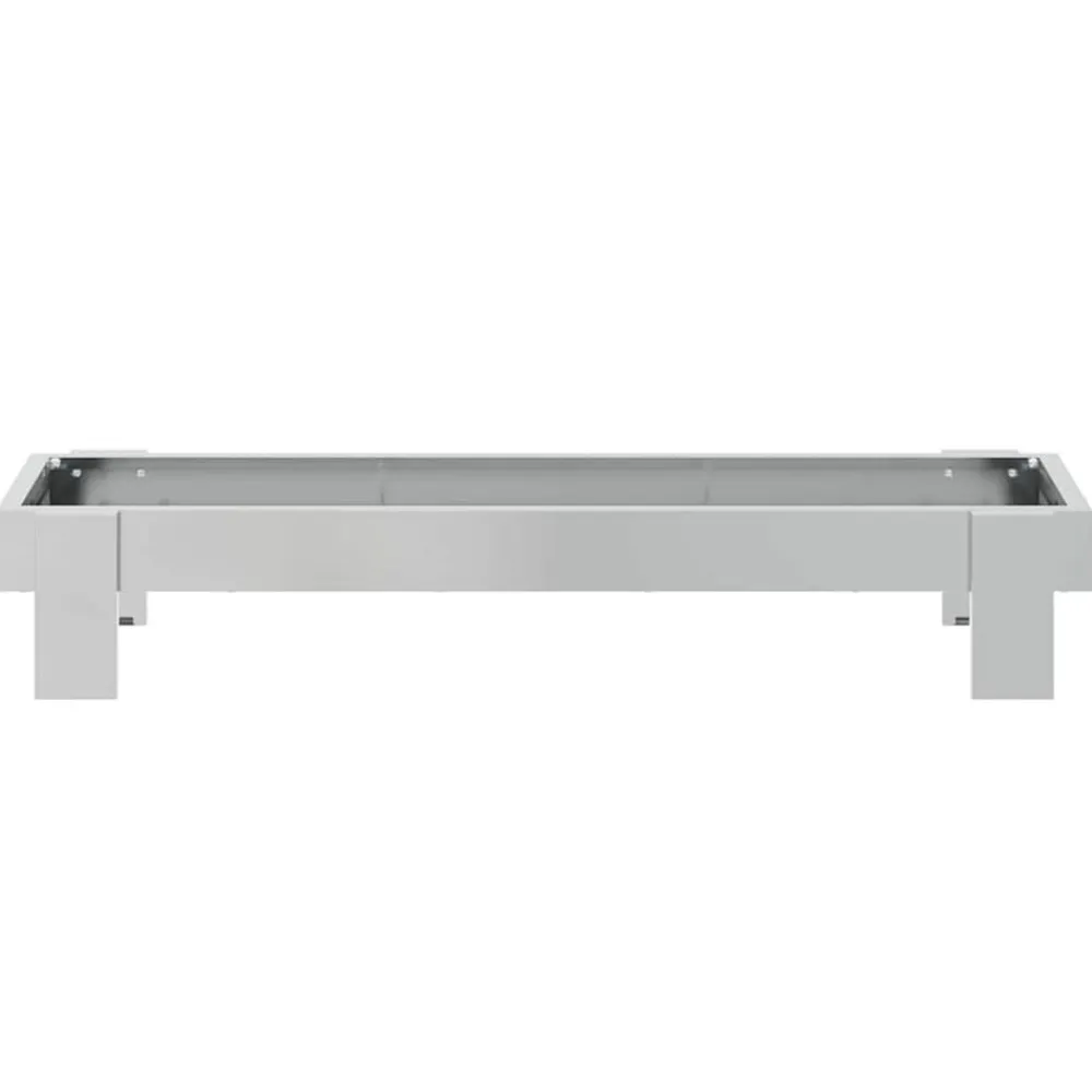 vidaXL Canalón de alimentación para pollos Plateado 80 x 28 x 13.5 cm Acero galvanizado Sale
