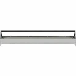 vidaXL Canalón de alimentación para pollos Plateado 108 x 20,5 x 20 cm Acero galvanizado Discount