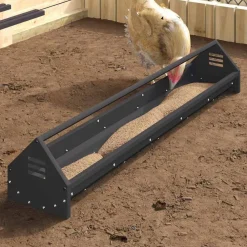 vidaXL Productos Para Mascotas-Canalón de alimentación para pollos 108 x 20,5 x 20 cm