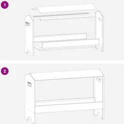 vidaXL Productos Para Mascotas-Canalón de alimentación para pollos Plateado 81 x 32 x 53,5 cm