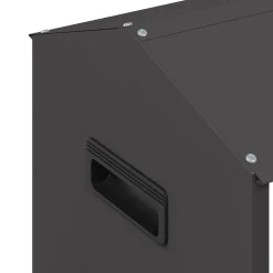 vidaXL Canalón de alimentación para pollos 81 x 32 x 53,5 cm Negro Online