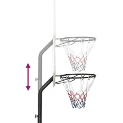 vidaXL Equipamiento Para Atletismo-Canasta de baloncesto polietileno 282-352 cm