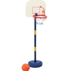 vidaXL Juguetes-Canasta de baloncesto ajustable con pelota y bomba 90/121 cm