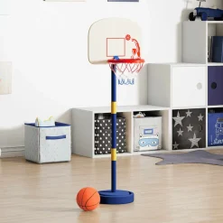 vidaXL Juguetes-Canasta de baloncesto ajustable con pelota y bomba 90/121 cm