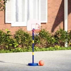 vidaXL Juguetes-Canasta de baloncesto ajustable con pelota y bomba 90/121 cm