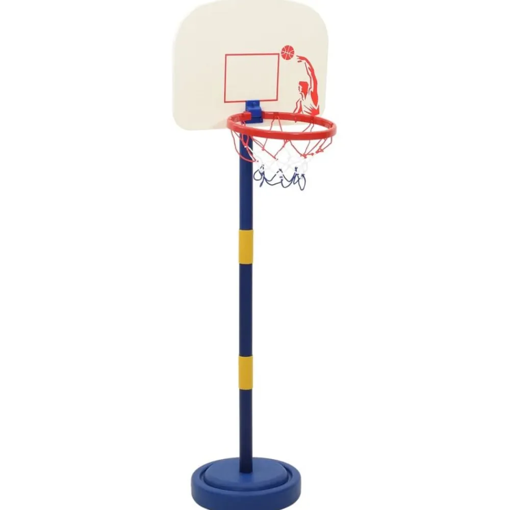 vidaXL Juguetes-Canasta de baloncesto ajustable con pelota y bomba 90/121 cm