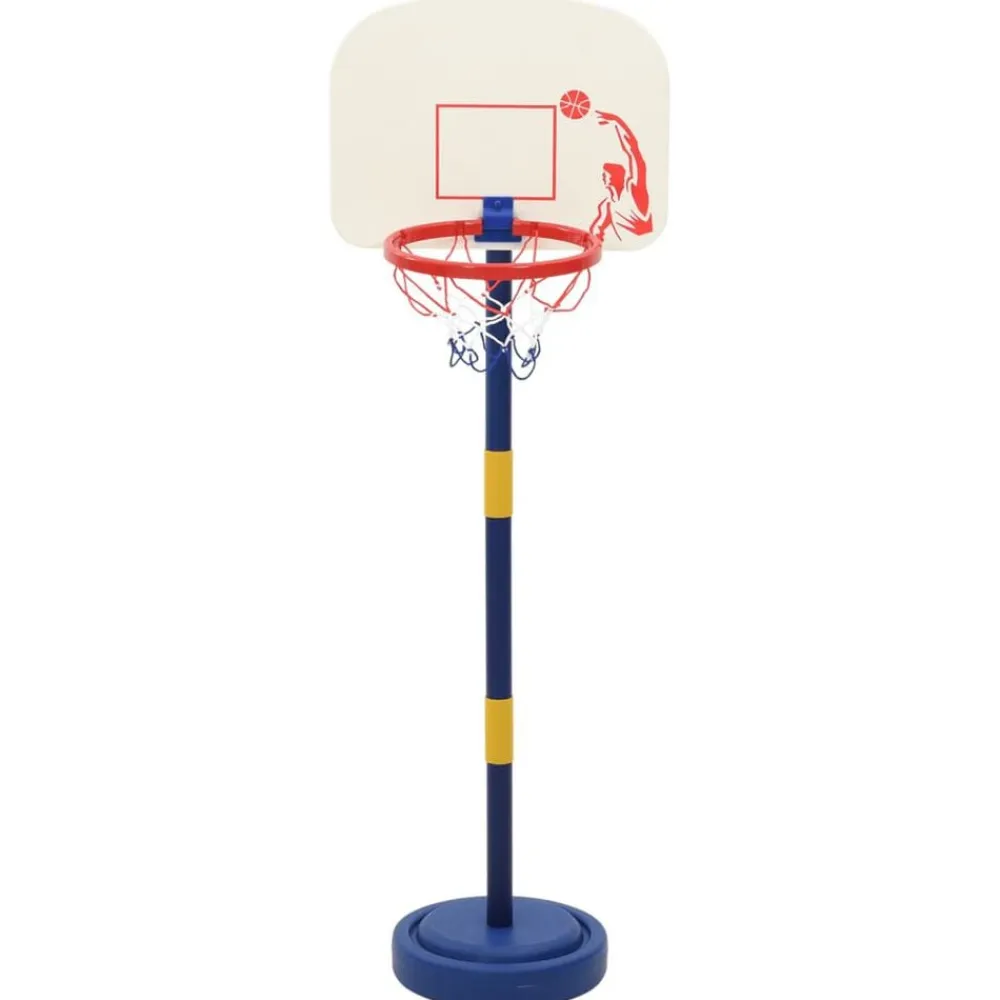 vidaXL Juguetes-Canasta de baloncesto ajustable con pelota y bomba 90/121 cm