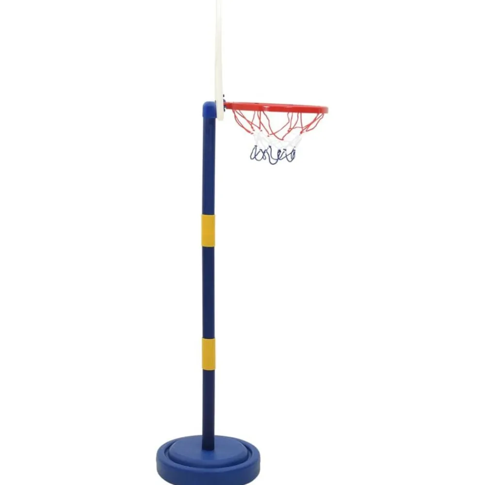 vidaXL Juguetes-Canasta de baloncesto ajustable con pelota y bomba 90/121 cm