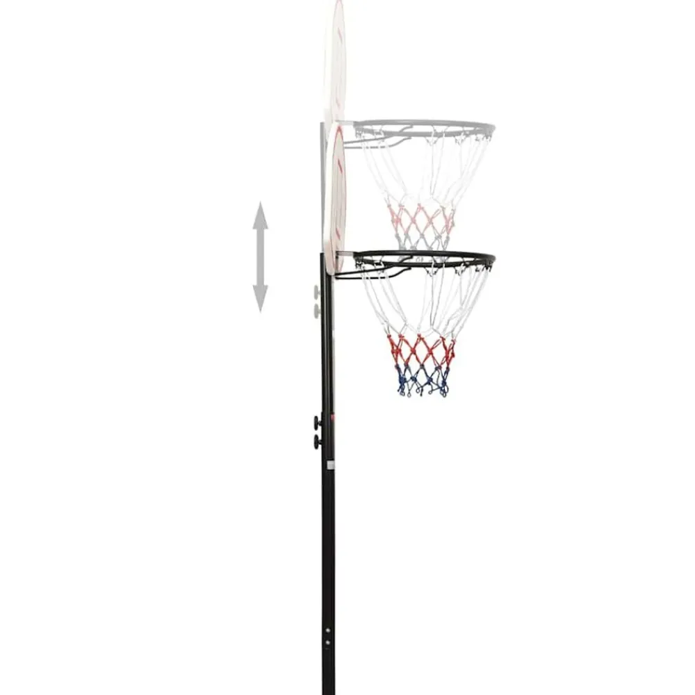 vidaXL Canasta de baloncesto polietileno 216-250 cm Blanco Sale