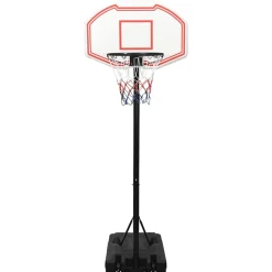 vidaXL Canasta de baloncesto polietileno 237-307 cm Blanco Outlet