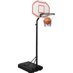 vidaXL Canasta de baloncesto polietileno 237-307 cm Blanco Outlet