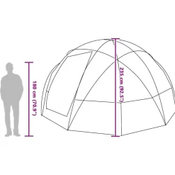 vidaXL Actividades Al Aire Libre-Carpa de cúpula 475 x 475 x 235 cm tafetán
