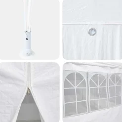 vidaXL Jardín-Carpa de Fiesta 400 x 400 x 266 cm Polietileno