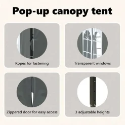 vidaXL Jardín-Carpa de fiesta plegable con paredes laterales 2x2 m