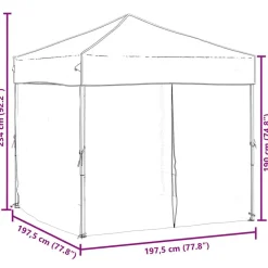 vidaXL Jardín-Carpa de fiesta plegable con paredes laterales 2x2 m