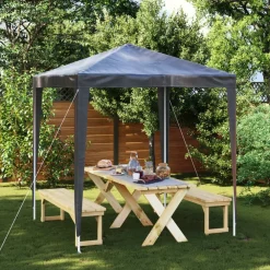 vidaXL Carpa para celebraciones profesional gris 2x2 m Antracita Sale