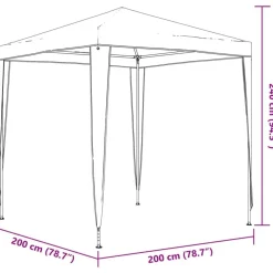 vidaXL Carpa para celebraciones profesional gris 2x2 m Antracita Sale