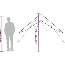 vidaXL Actividades Al Aire Libre-Carpa para coche impermeable