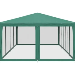vidaXL Jardín-Carpa para fiestas con 12 paredes de malla HDPE 8x4 m