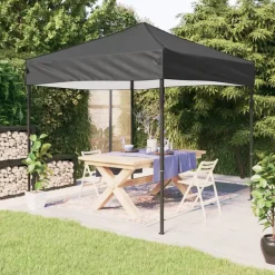 vidaXL Jardín-Carpa para fiestas plegable gris 2x2 m