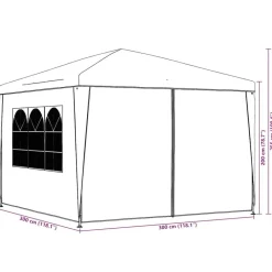 vidaXL Jardín-Carpa para fiestas 3x3 m