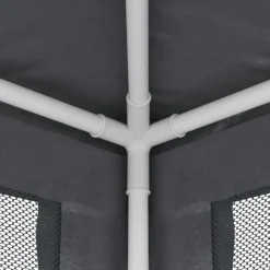 vidaXL Carpa para fiestas 10 paredes malla HDPE gris 3x12m Antracita Sale