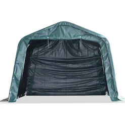 vidaXL Agricultura-Carpa para ganado desmontable PVC verde oscuro 550g/m² 3,3x3,2m