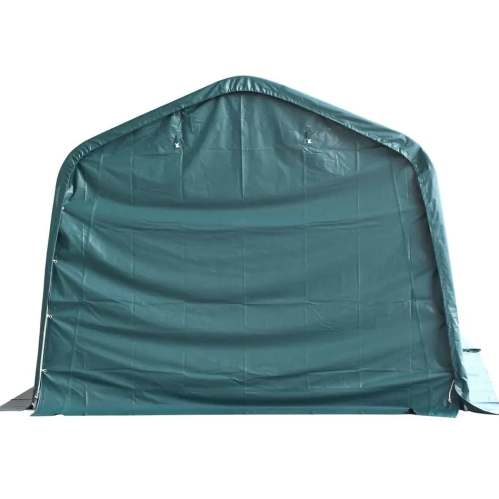 vidaXL Agricultura-Carpa para ganado desmontable PVC verde oscuro 550g/m² 3,3x3,2m