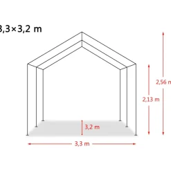 vidaXL Agricultura-Carpa para ganado desmontable PVC verde oscuro 550g/m² 3,3x3,2m