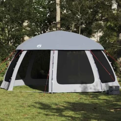 vidaXL Carpa para piscina con desmontables y paredes azul 510x510 cm Gris Best