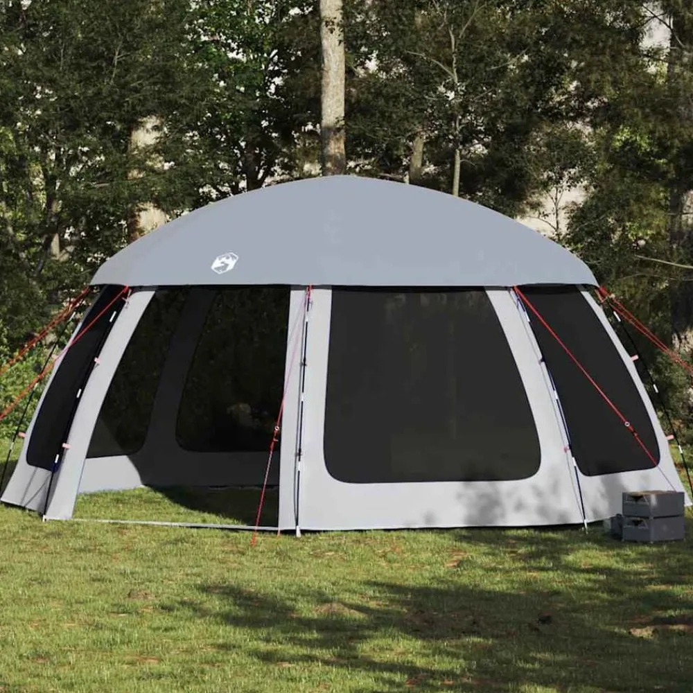 vidaXL Carpa para piscina con desmontables y paredes azul 510x510 cm Gris Best
