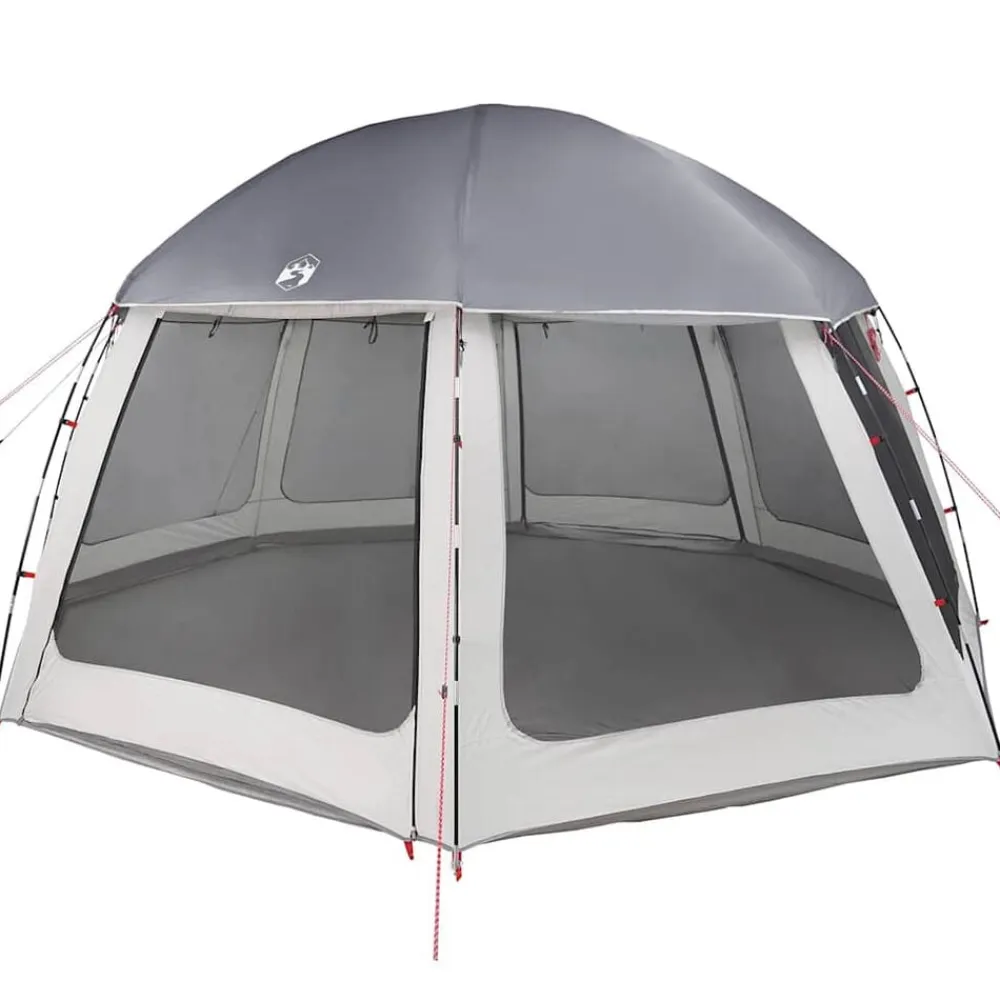 vidaXL Carpa para piscina con desmontables y paredes azul 510x510 cm Gris Best