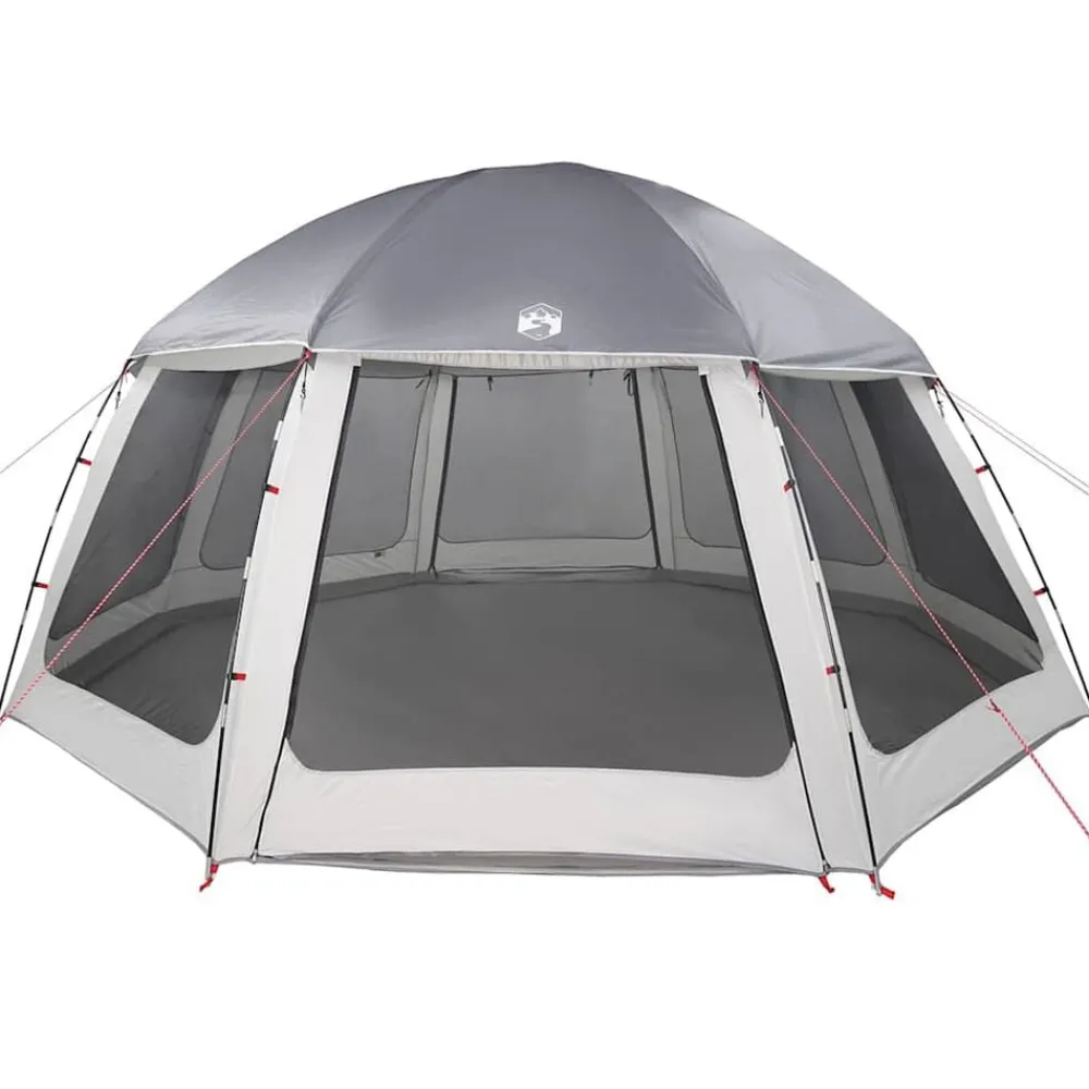 vidaXL Carpa para piscina con desmontables y paredes azul 510x510 cm Gris Best