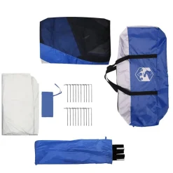 vidaXL Carpa para piscina con desmontables y paredes azul 510x510 cm Azul celeste Discount