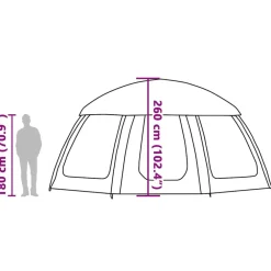 vidaXL Carpa para piscina con desmontables y paredes azul 510x510 cm Azul celeste Discount